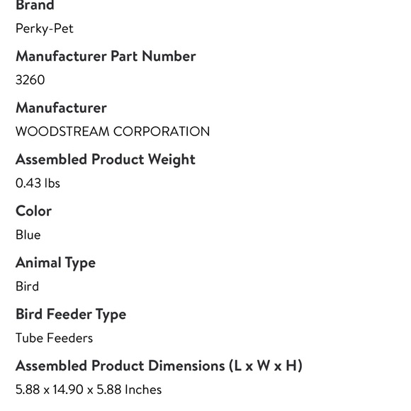 Perky-Pet Navy 2-in-1 Tube Wild Bird Feeder - Picture 4 of 5